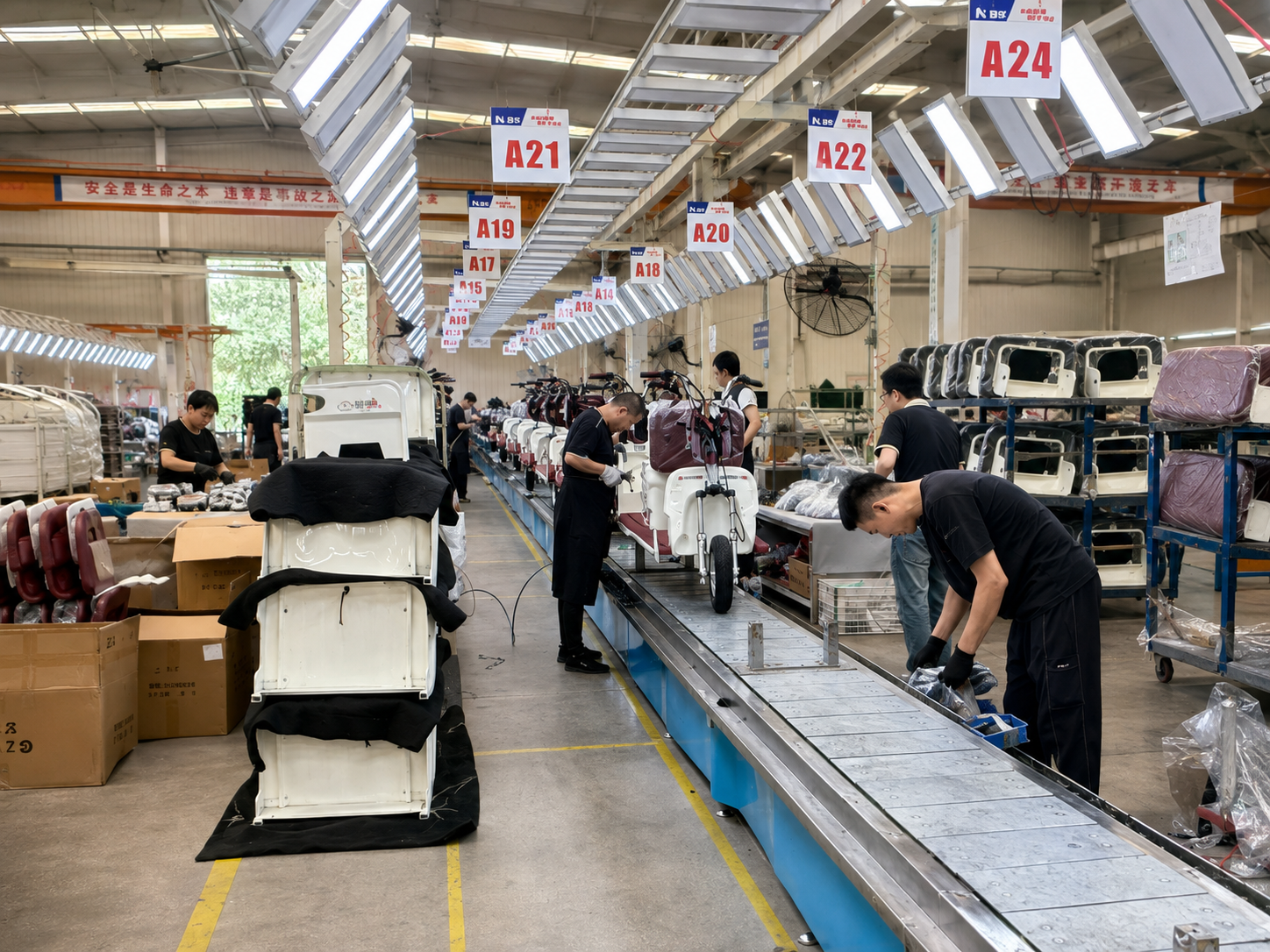 Electric vehicle assembly line